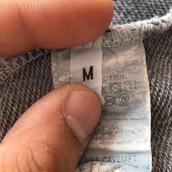 Cavermpt Silver Long Sleeve Sweatshirt Blue Geometric Print - Picture 6 of 16